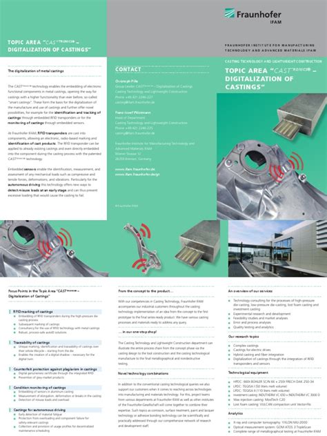 CastTRONICS: RFID marking for metal castings 